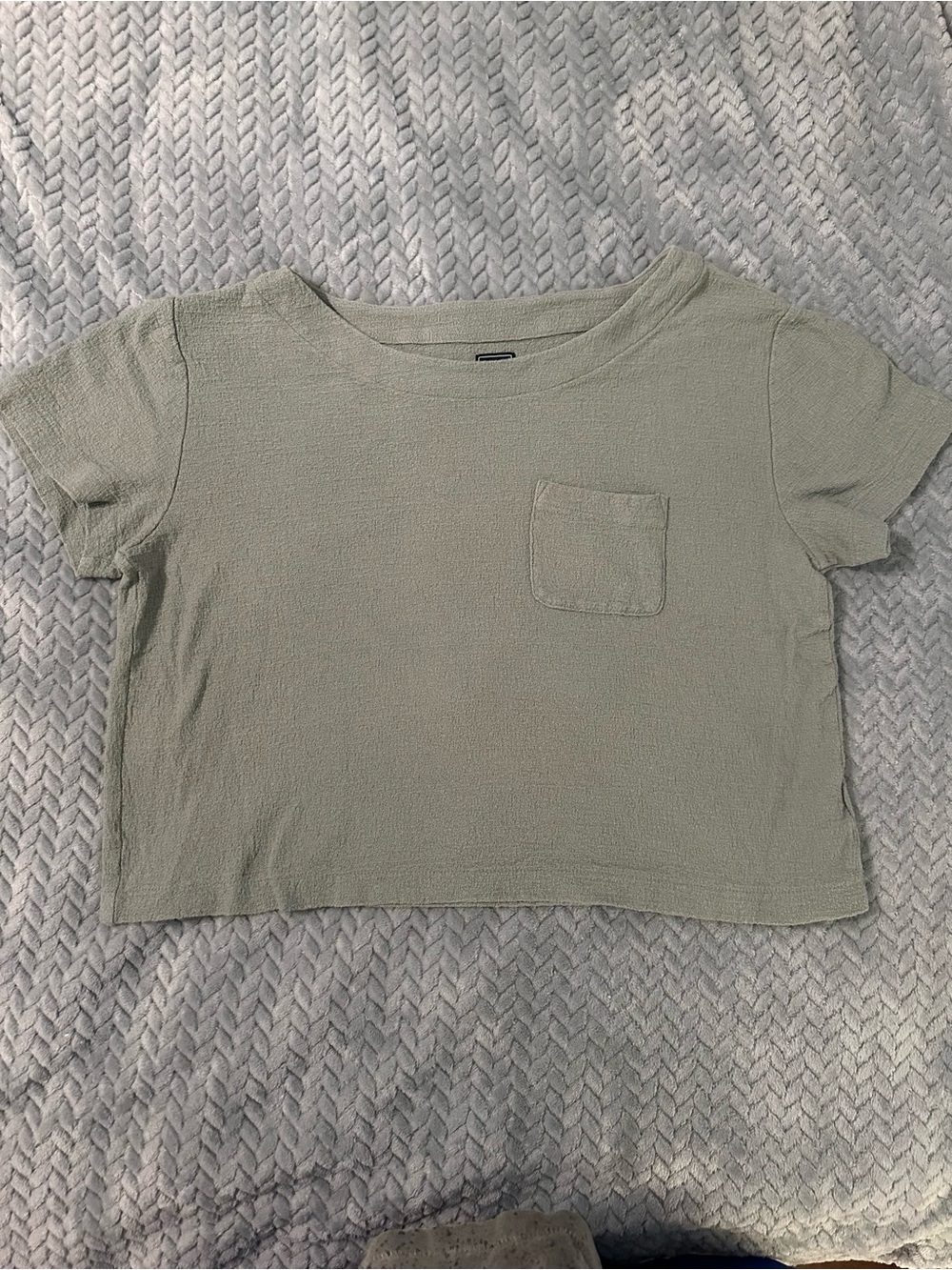 GAP Sage Green Cropped Pocket Tee